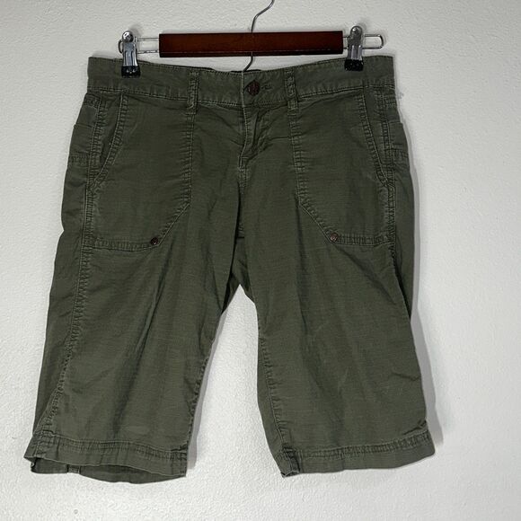 Prana Shorts Womens 2 Green Hiking Outdoors Outerwear Camping Utility - Picture 1 of 13